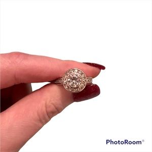 Vintage CZ & Diamond Ring